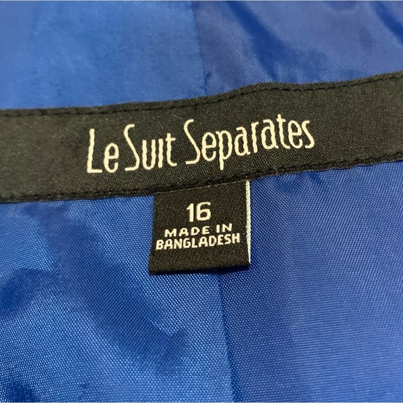 LE SUIT SEPARATES 🔹 Royal Blue One Button Women’s Blazer Jacket - Size 16 - Picture 12 of 13